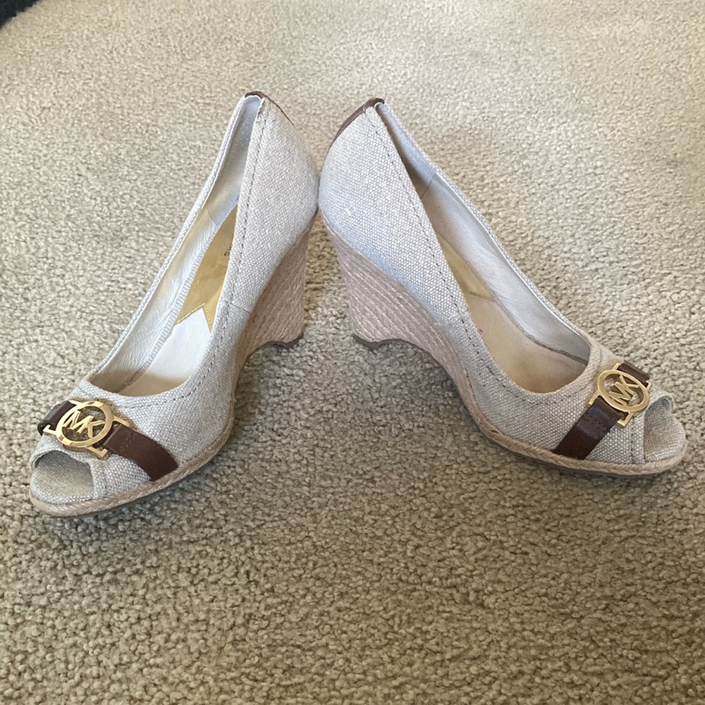 Michael Kors Espadrille Canvas Wedges